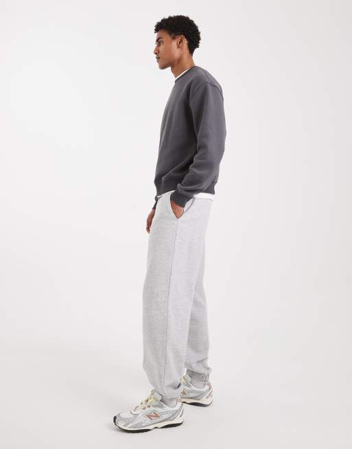 New Look - Gråmelerede oversized joggingbukser, 3 af 5