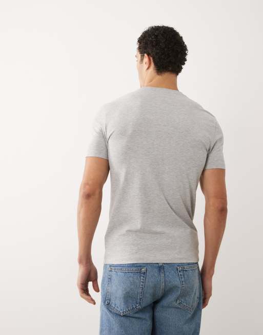 New Look - Gråmeleret tætsiddende T-shirt, 5 af 5
