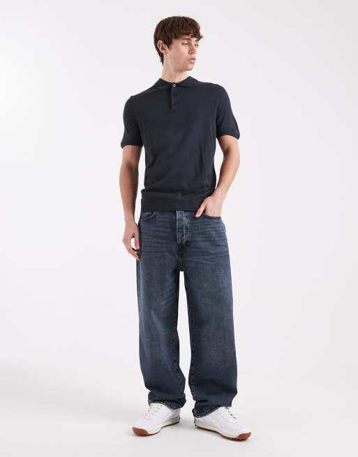 New Look – Granatowa koszulka polo z dzianiny, 2 z 5