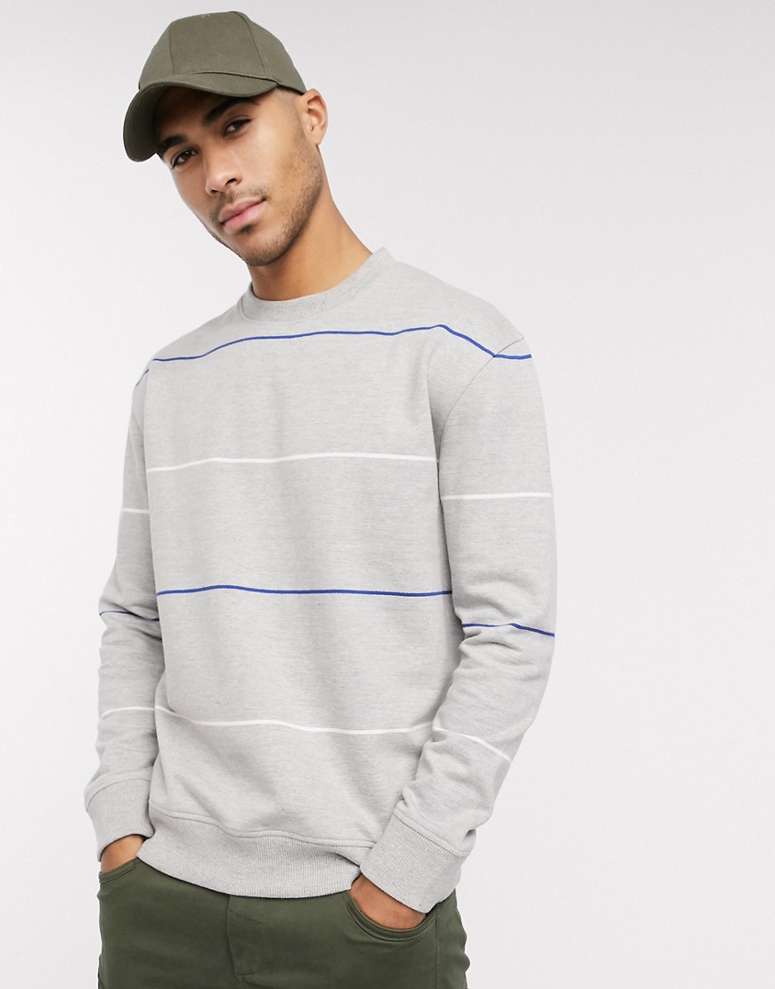 New Look – Grårandig sweatshirt