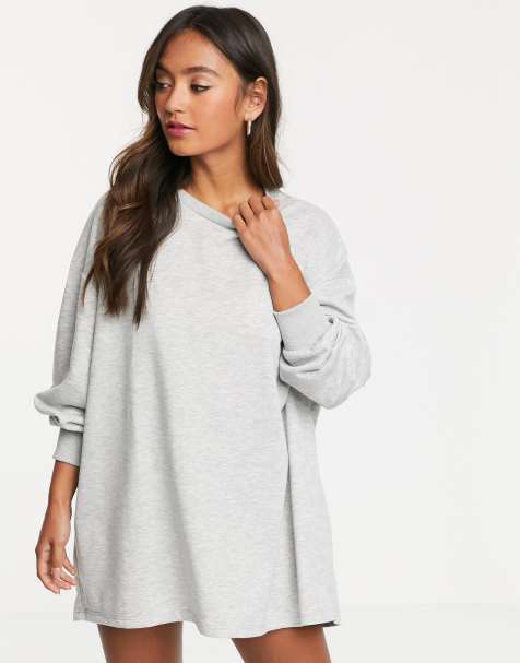 New Look – Graues Sweat-Kleid