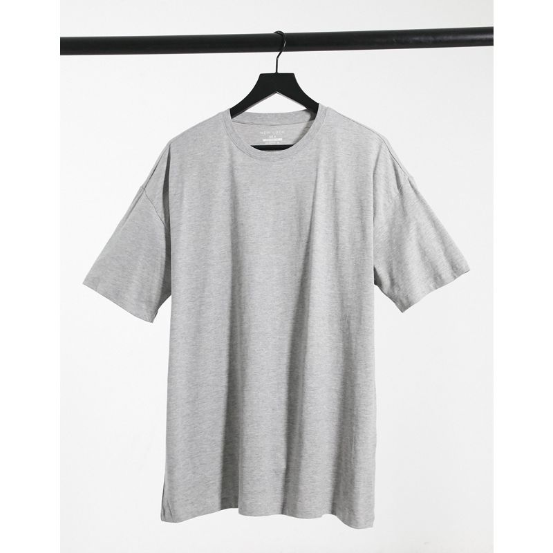 New Look – Graues, übergroßes T-Shirt