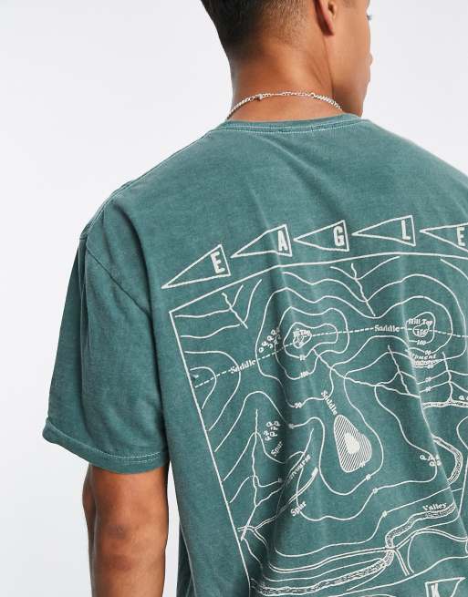 New Look - Grøn T-shirt med universitets- og højde-grafik