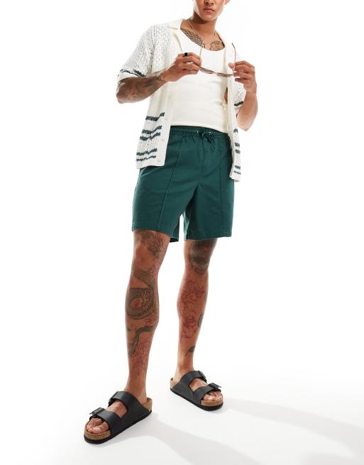 New Look - Grønne shorts med pintucks