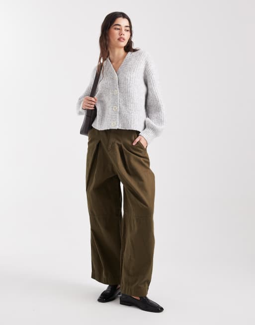 New Look – Grobstrickjacke in Grau, 2 von 4