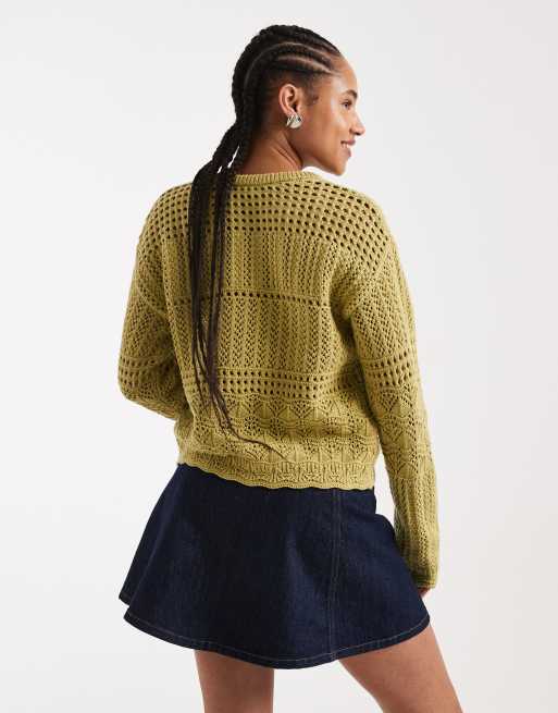 New Look – Grön kofta med knytning framtill, 4 av 4