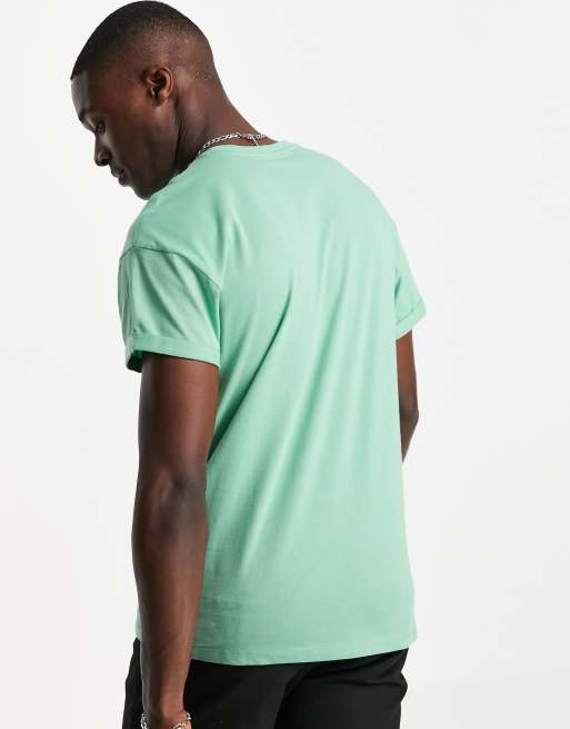 New Look – Grön t-shirt med broderad sol, 3 av 4