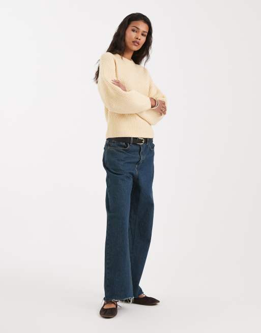 New Look – Gul, stickad tröja, 2 av 4