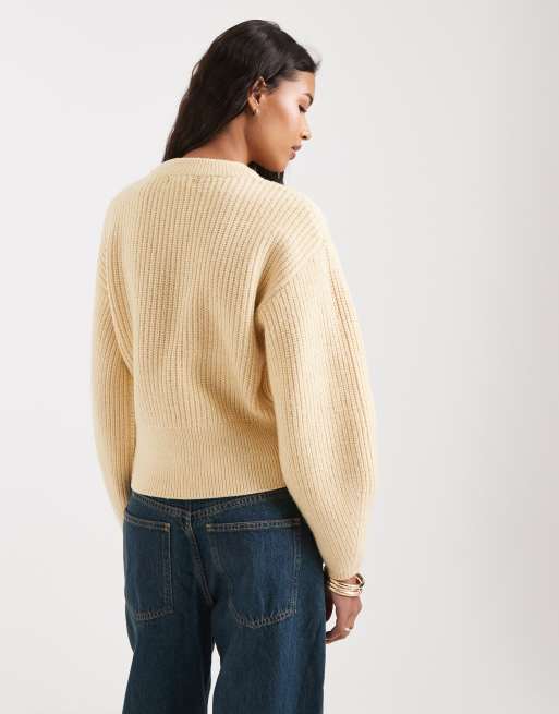 New Look – Gul, stickad tröja, 4 av 4