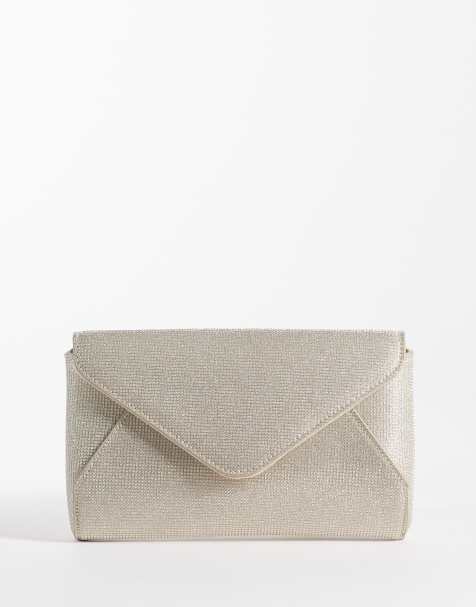 New Look - Guldfarvet clutch-taske med glimmer - view 1