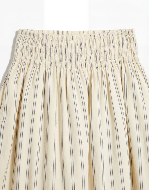 New Look – Gulrandig midikjol i poplin , 8 av 12