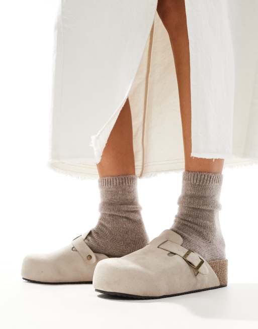 New Look - Gyldenbrune clogs med dobbeltsål