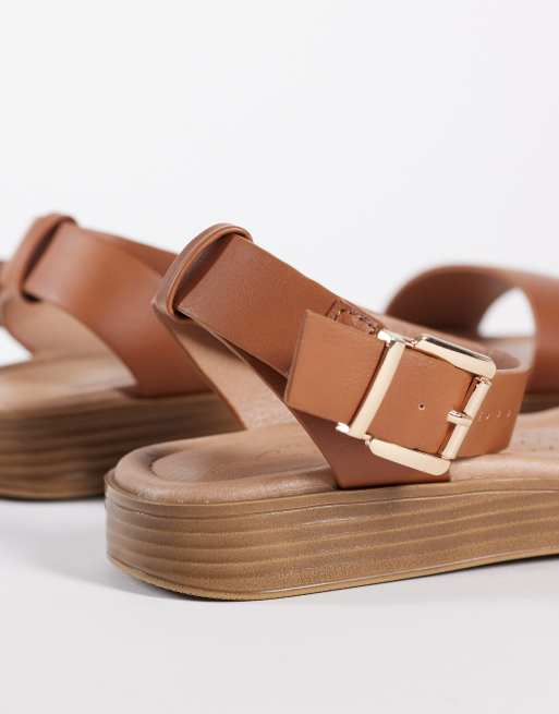 New Look - Gyldenbrune sandaler med stropper, 4 af 4
