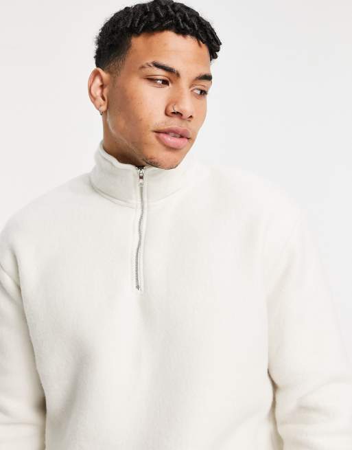 Half zip best sale fleece sweatshirt