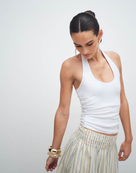 New Look halter neck vest white - view 1