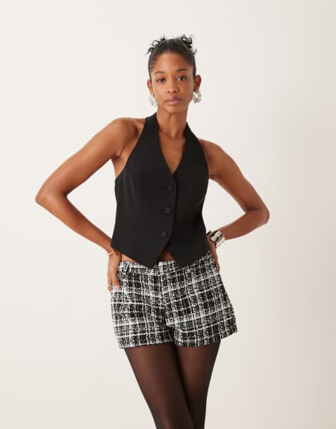 New Look halter neck waistcoat in black - view 1