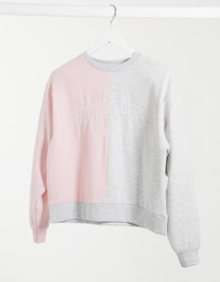 new look pink sweatshirt