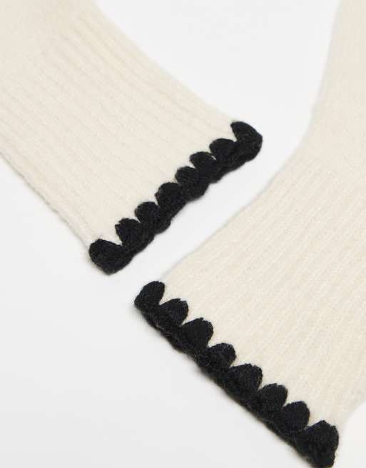 New Look  Handschuhe in Creme mit berwendlingsstich | ASOS