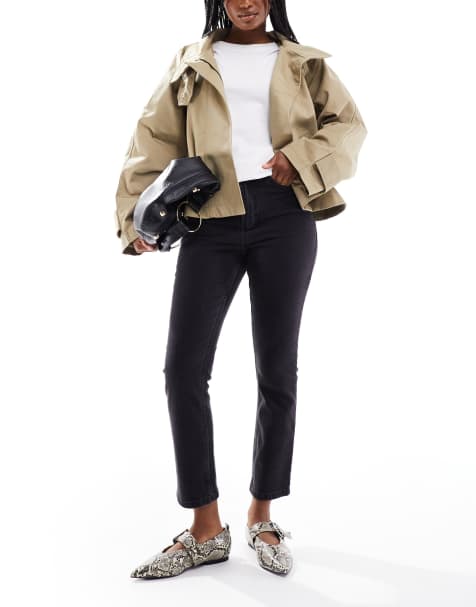 New Look Hannah straight leg jeans in black