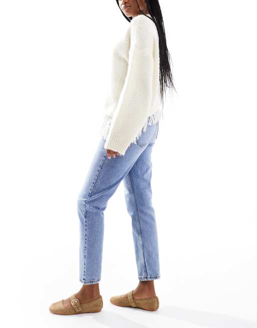 New Look – Hannah – Niebieskie jeansy z prostymi nogawkami, 2 z 5
