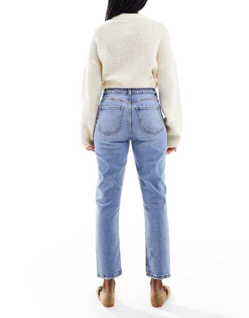 New Look – Hannah – Niebieskie jeansy z prostymi nogawkami, 3 z 5