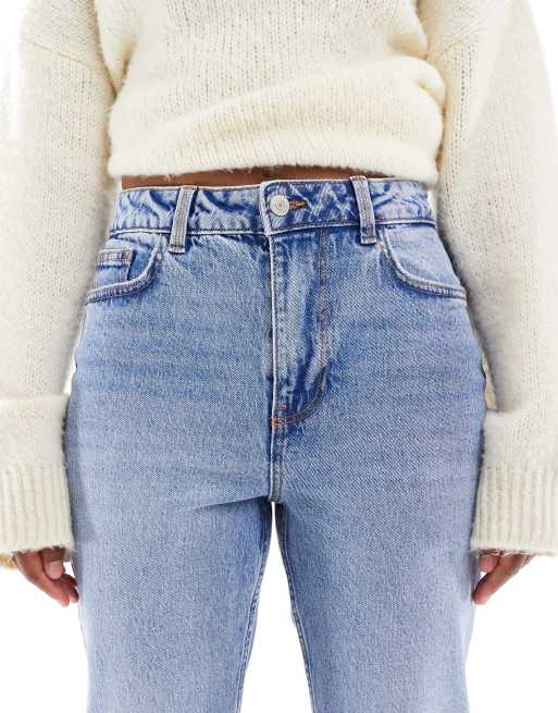 New Look – Hannah – Niebieskie jeansy z prostymi nogawkami, 4 z 5