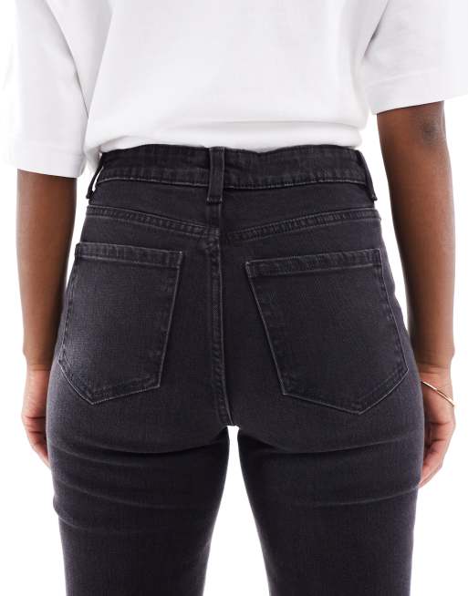 New Look Hannah straight leg jeans in black ASOS
