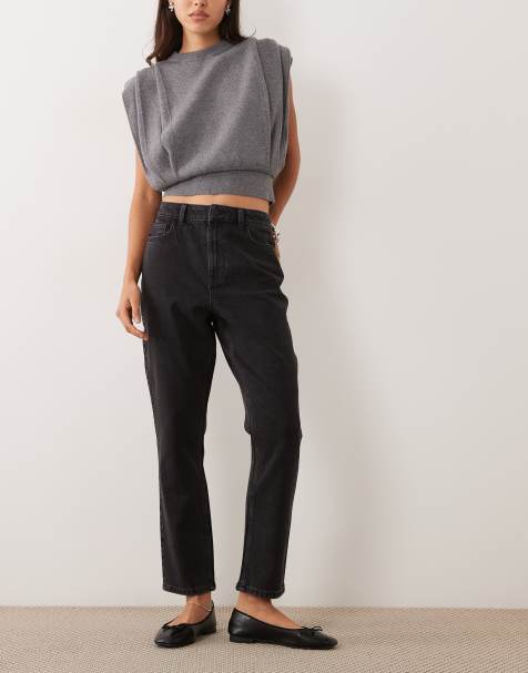 New Look Hannah straight leg jeans in black - view 1