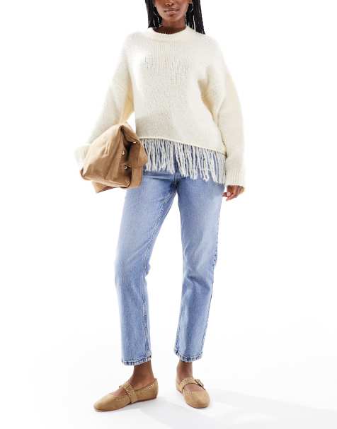 New Look Hannah straight leg jeans in mid blue - view 1