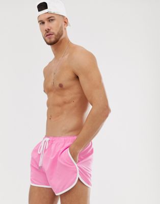 New Look - Hardloop zwemshorts in neon roze