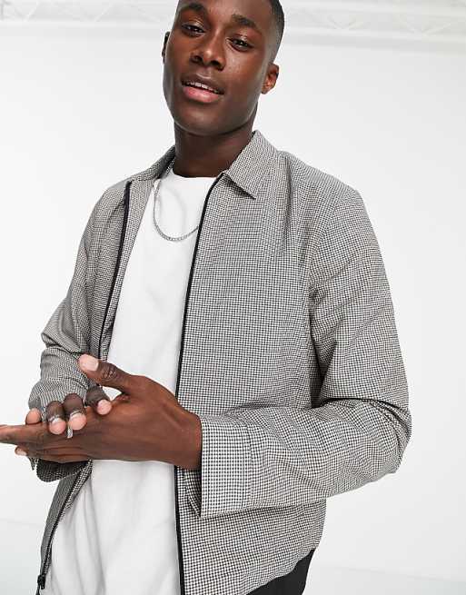New Look harrington jacket in gingham check | ASOS New Look harrington jacket in gingham check | ASOS