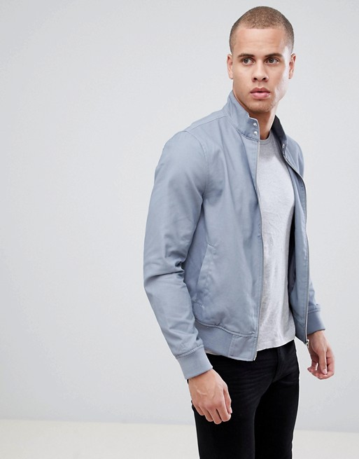New Look harrington jacket in light blue | ASOS