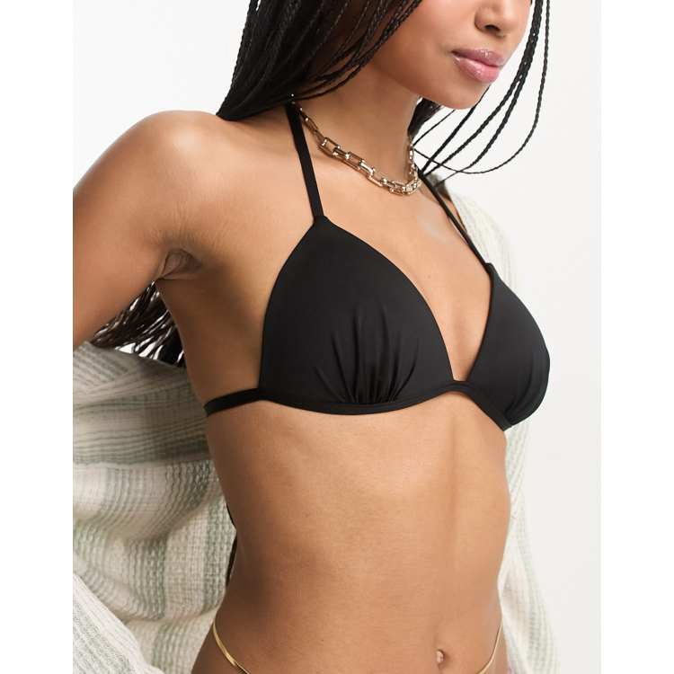 Haut de maillot de bain triangle - Noir