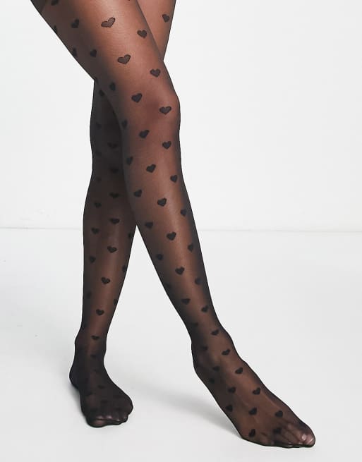 Black 2025 heart tights