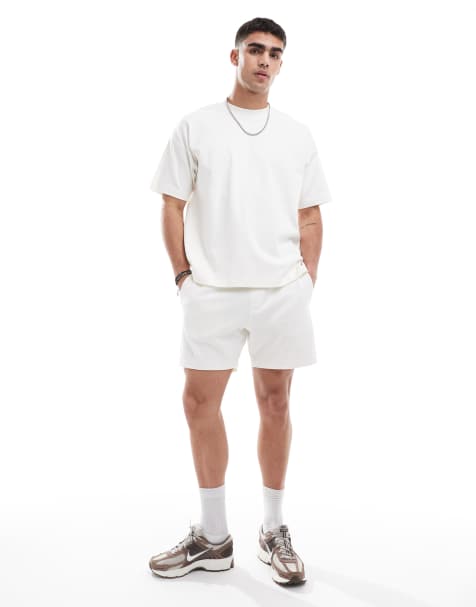 New Look heavyweight jersey shorts co-ord in off white - view 1