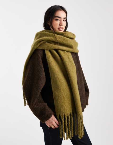 New Look heavyweight scarf in khaki - view 1