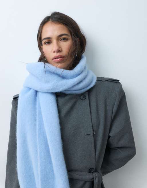 New Look heavyweight scarf in light blue, 3 of 5