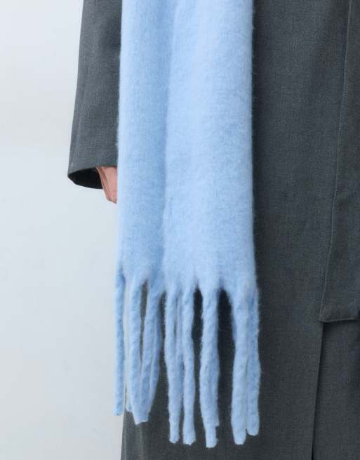 New Look heavyweight scarf in light blue, 4 of 5