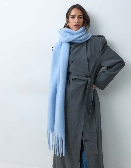 New Look heavyweight scarf in light blue, 5 of 5