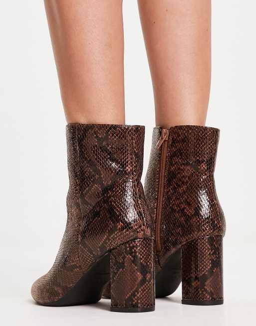 New look best sale snake print boots