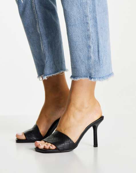 New Look heeled mule in black - view 1