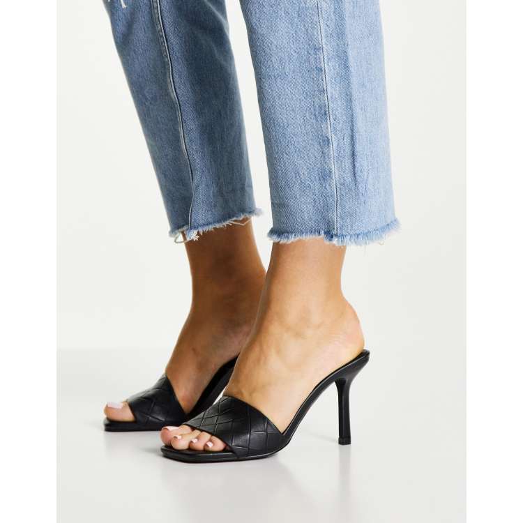 New Look heeled mule in black ASOS