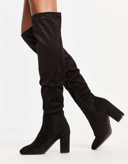 Black over the outlet knee boots charlotte russe