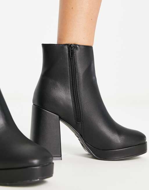 New look square toe boots best sale