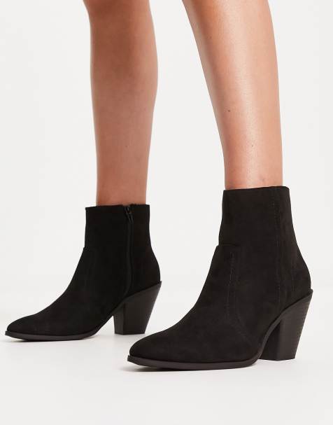 asos black cowboy boots