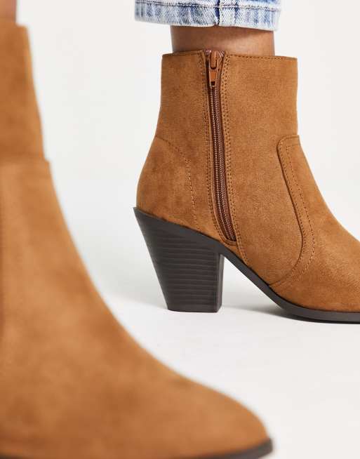 New look on sale tan ankle boots