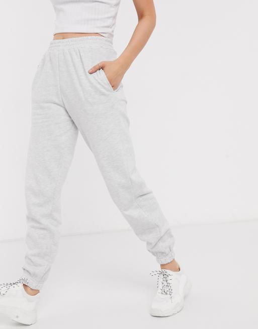 New Look Hellgraue Jogginghose Mit Bundchen Asos