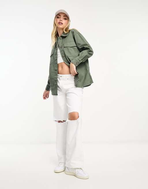 New Look – Hemdjacke in Khaki