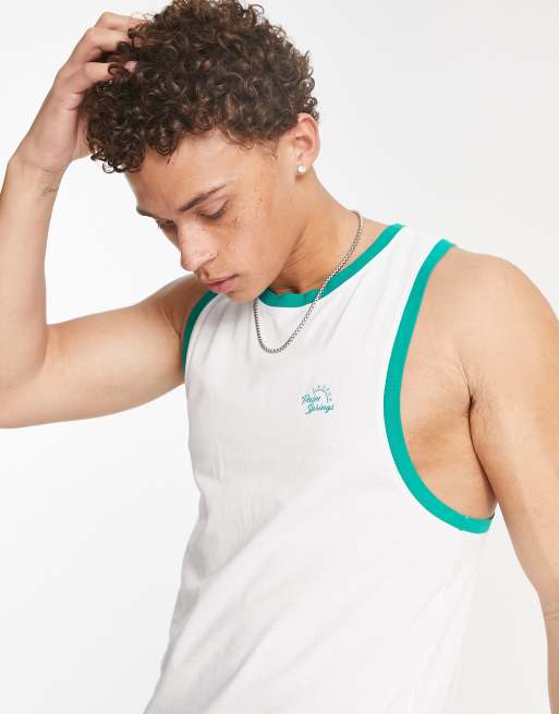 New Look - Hemdje in wit met gekleurde rand