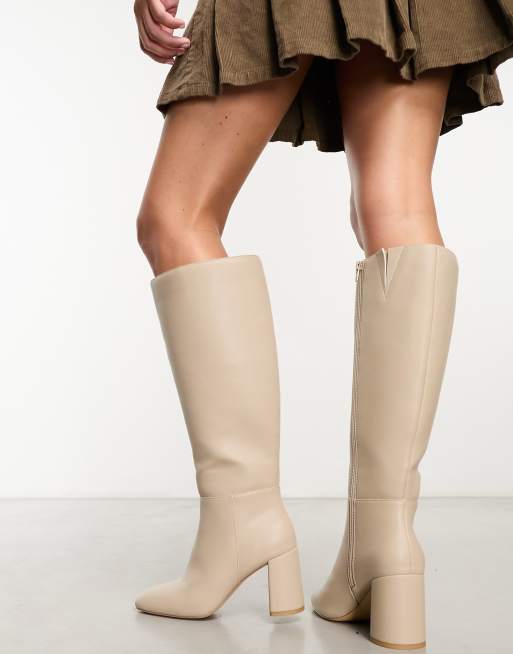 Cream boots new sales look